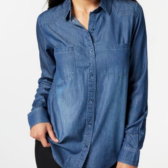 JustFab Tops - Jean Shirt
